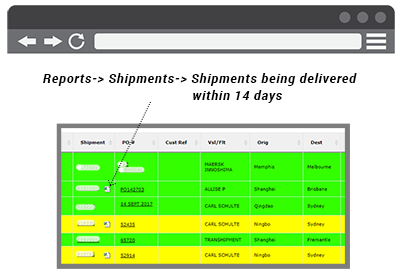 Export to excel order lines from report page