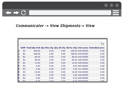 POD Export to excel from shipment page