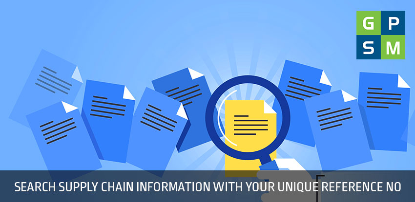 Search supply chain information with your unique reference number