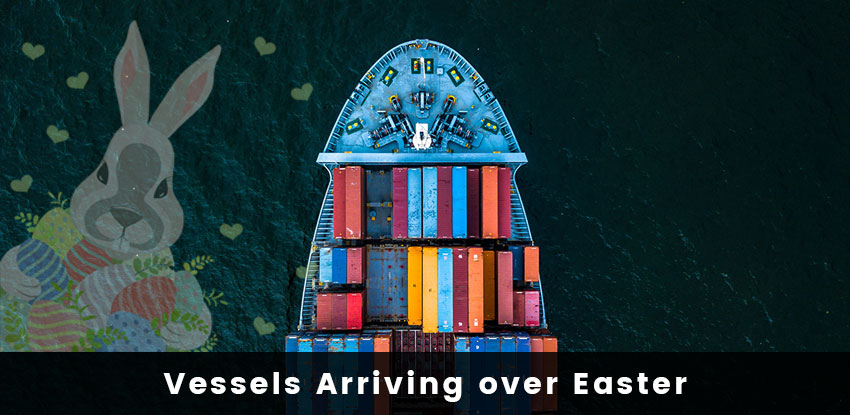 Vessels Arriving over Easter